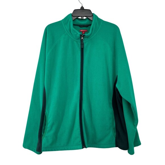 Merona Jackets & Blazers - Merona Fleece Jacket Women's 4X Plus Size Teal Black Full Zip Used